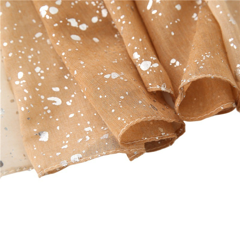 Hot Silver Gradient Personalized Scarf Thickened Warm Scarf Dual-use Shawl