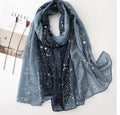 Hot Silver Gradient Personalized Scarf Thickened Warm Scarf Dual-use Shawl