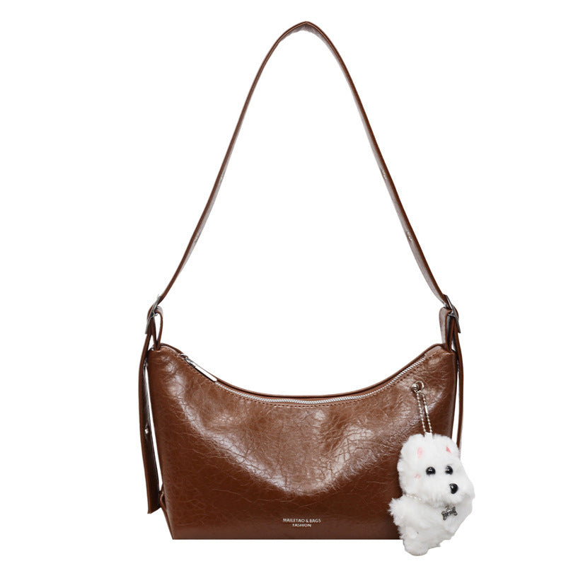 Solid-color Minimalist Elegant Underarm Single-shoulder Crossbody Bag