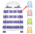 Loose Hooded Stripes Long-sleeve Zipper Sweatshirt Cardigan
